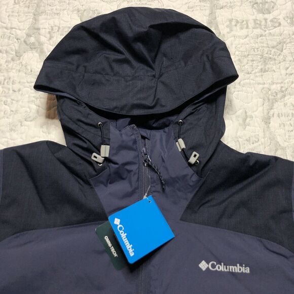 Columbia Women’s Omni Tipton Peak Hooded Insulated Jacket Navy Blue Sz L 186457 - Picture 10 of 14